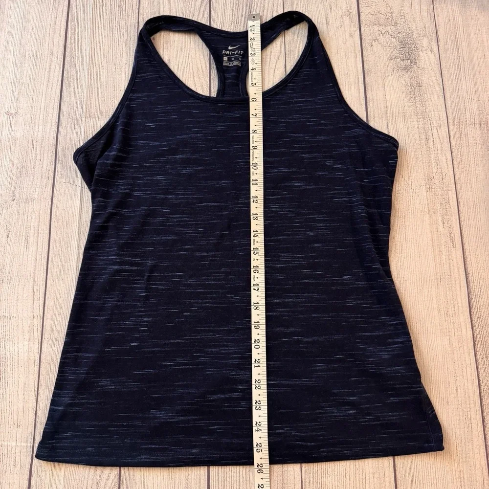 Nike Dri-FIT Women's XL Racerback Tank Top Blue Heather Mesh Running Workout